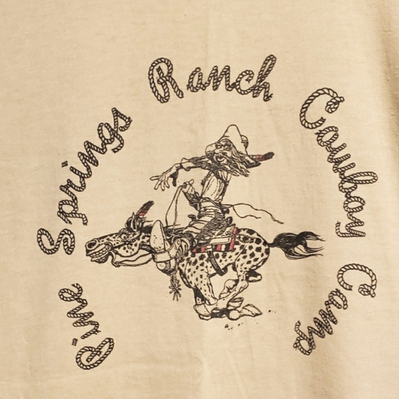 Vintage T-shirt 1985 Pine Springs Ranch Cowboy Camp Camping Tee Jerzees Medium - Picture 2 of 4